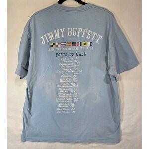Jimmy Buffett "A Salty Piece of Land" 2005 Graphic Concert Tour Dates T-Shirt XL